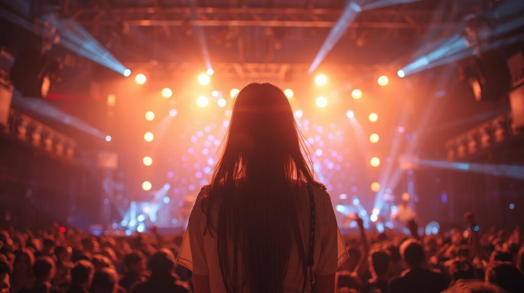 ライブで歌う女の子の画像