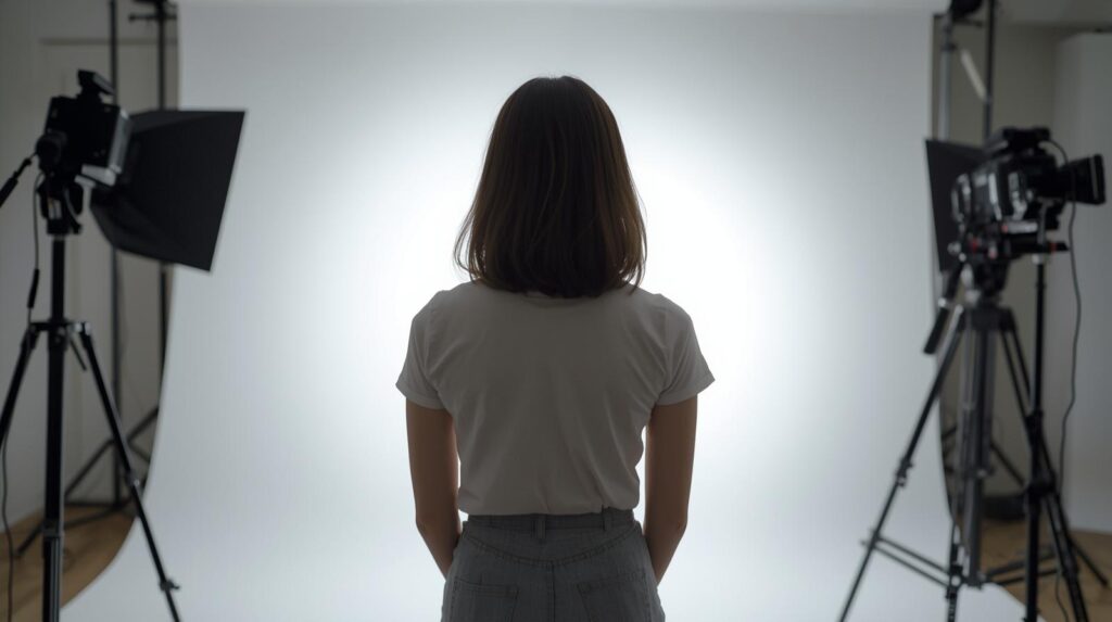 キッズモデルの撮影風景の画像