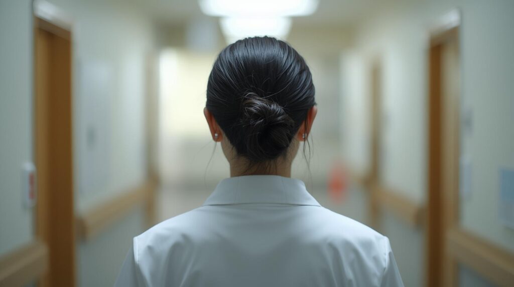 働く看護師の後ろ姿